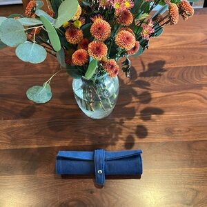 NWT Delfonics Pen Roll Case - Dark Blue